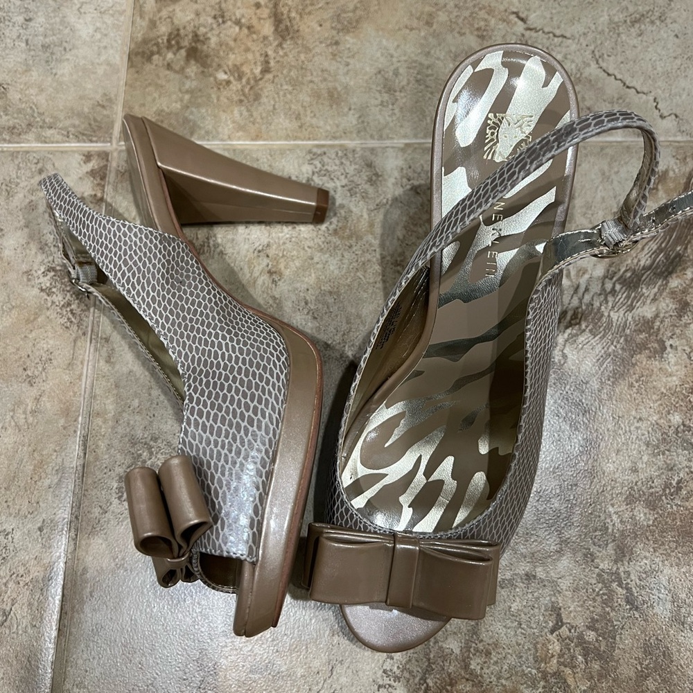 Anne Klein Faux Snakeskin Heels